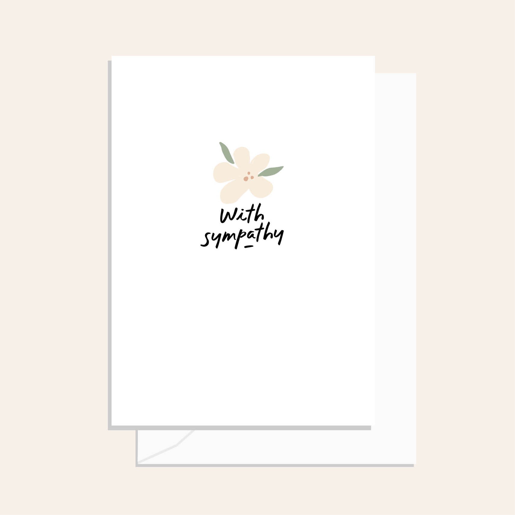 Sympathy Flower Greeting Card
