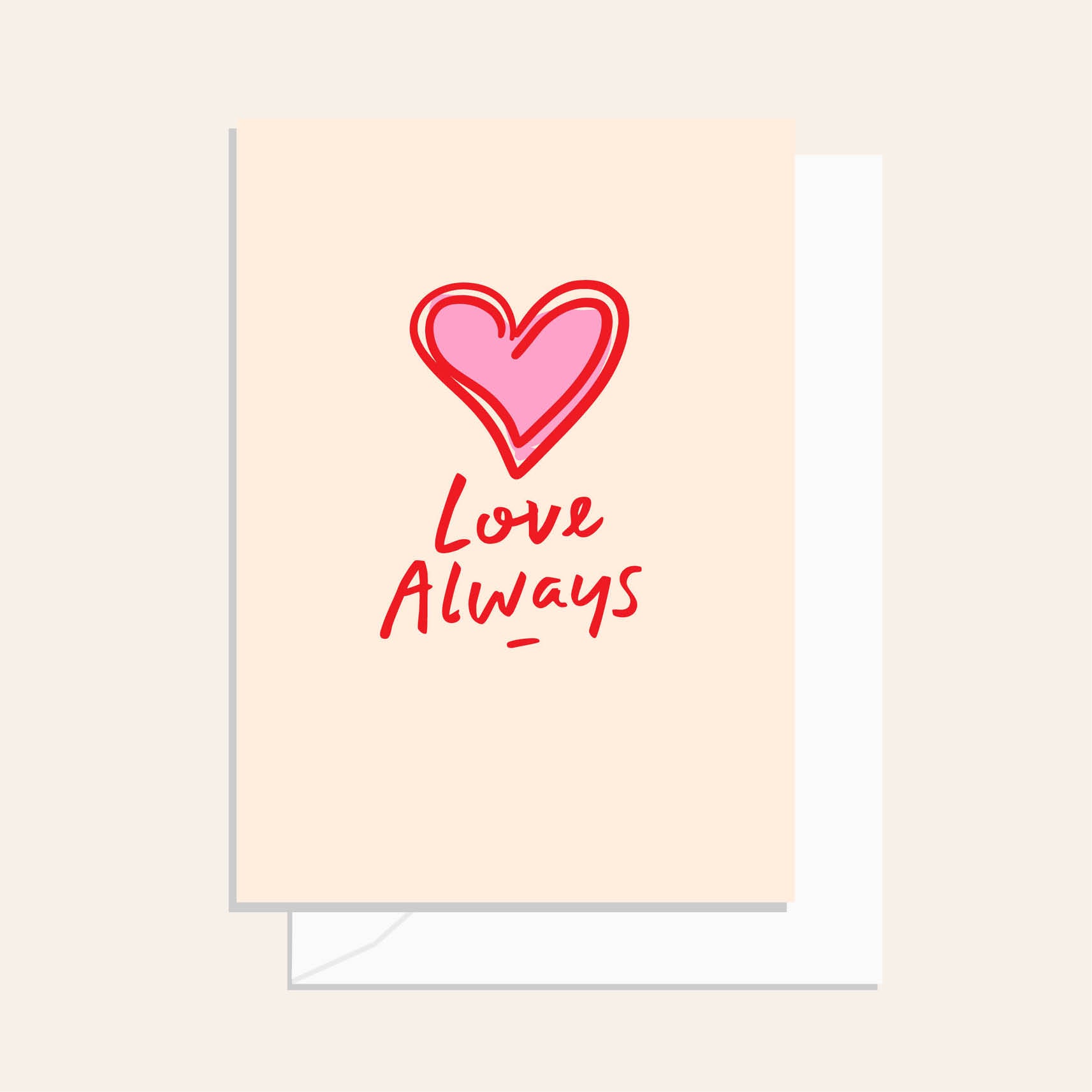 Love Always Heart Card