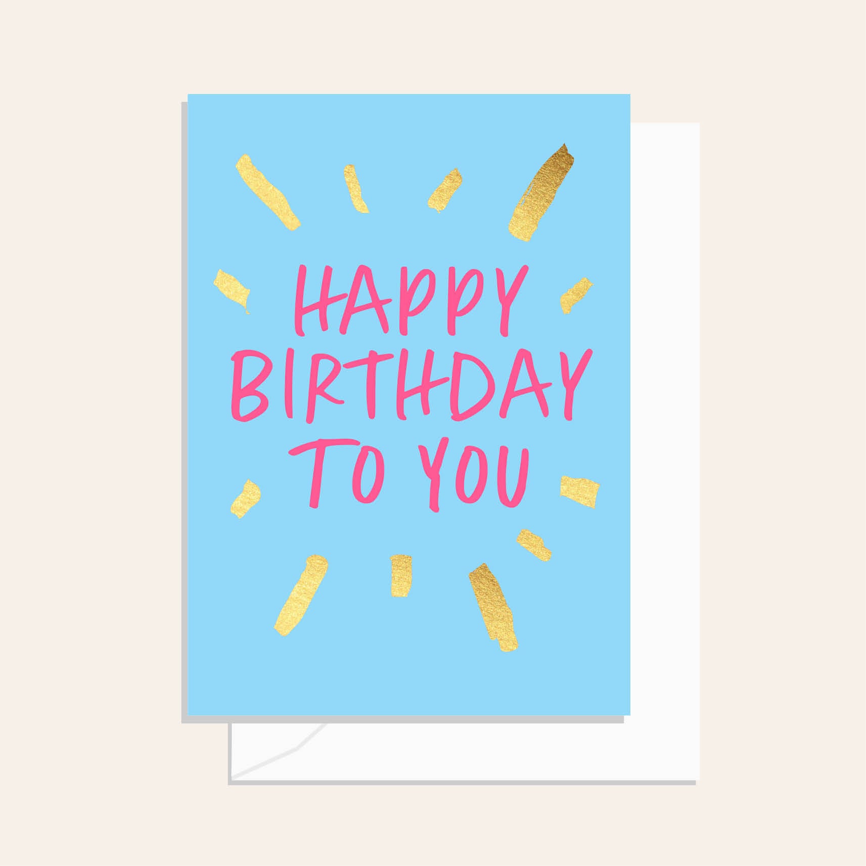 Sparkler Birthday Blue Greeting Card