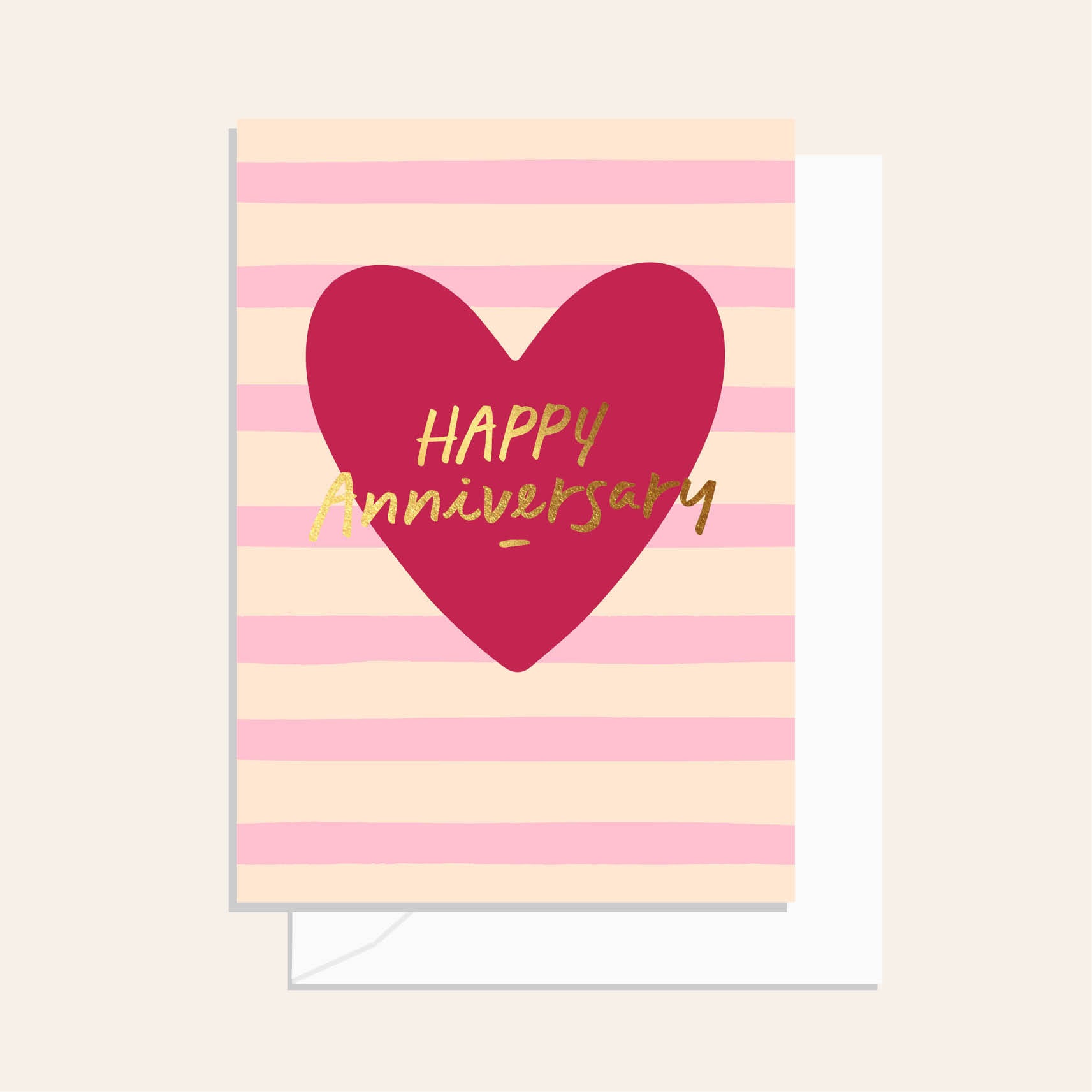 Happy Anniversary Heart Cherry Card