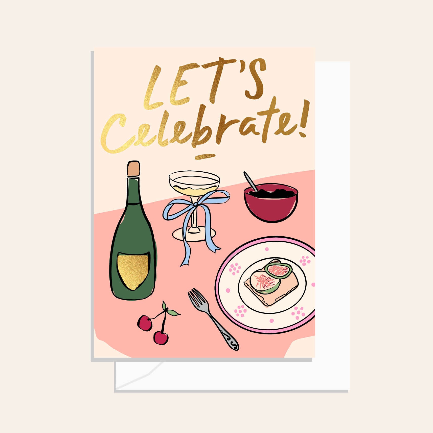 Let's Celebrate Tablescape Greeting Card