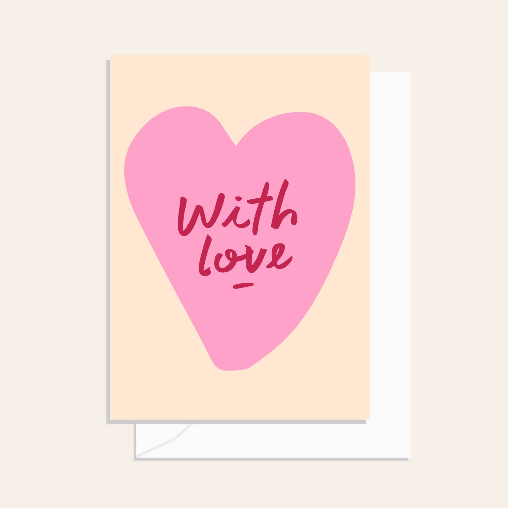 With Love Heart Pink