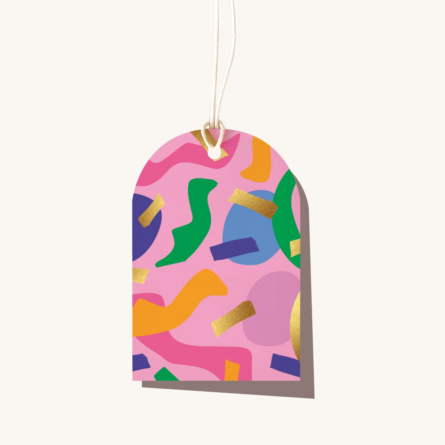Neon Party Pink Gift Tag