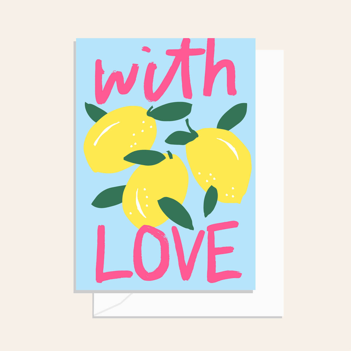 With Love Lemon Card Greeting Card