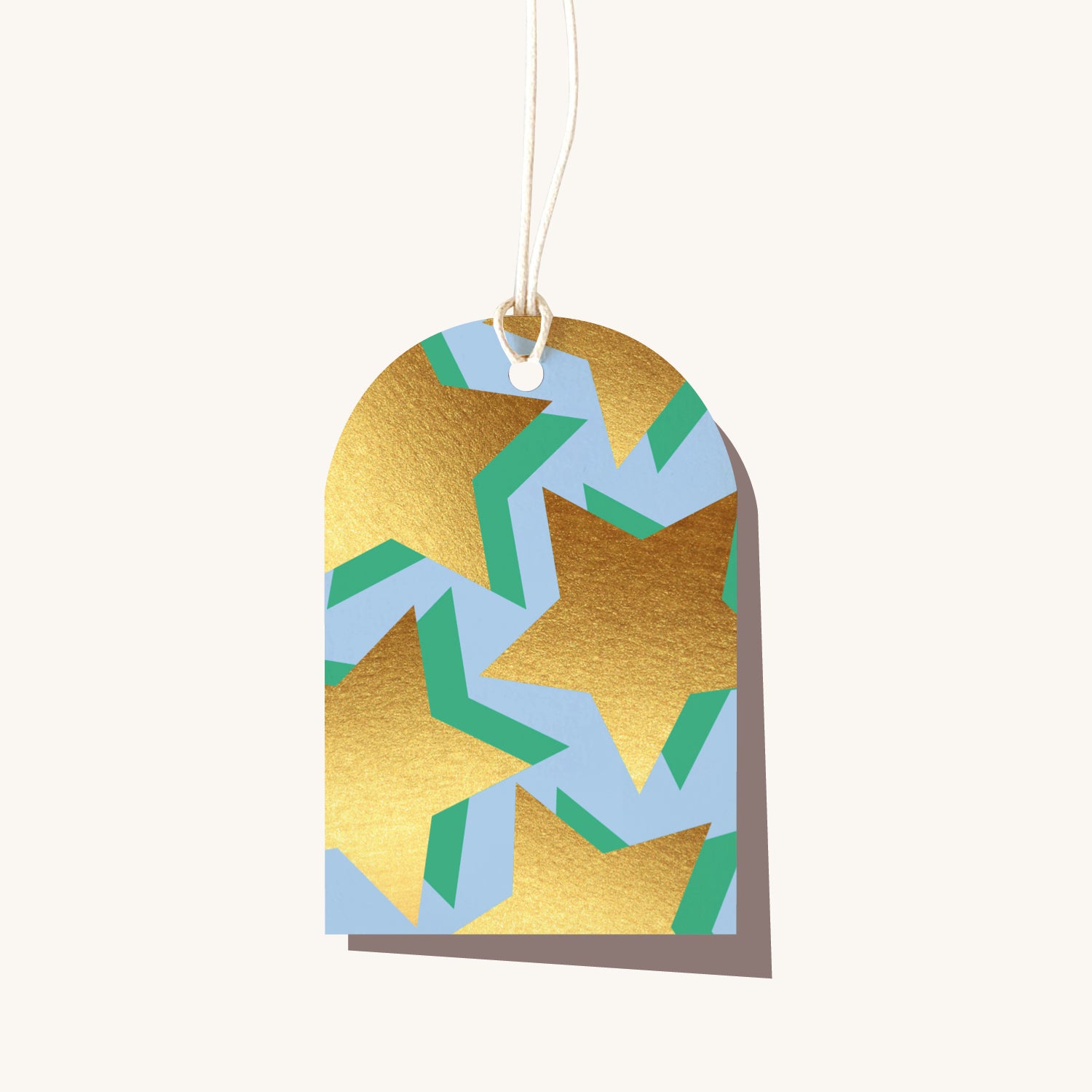 Stars Blue Gift Tag (No String)