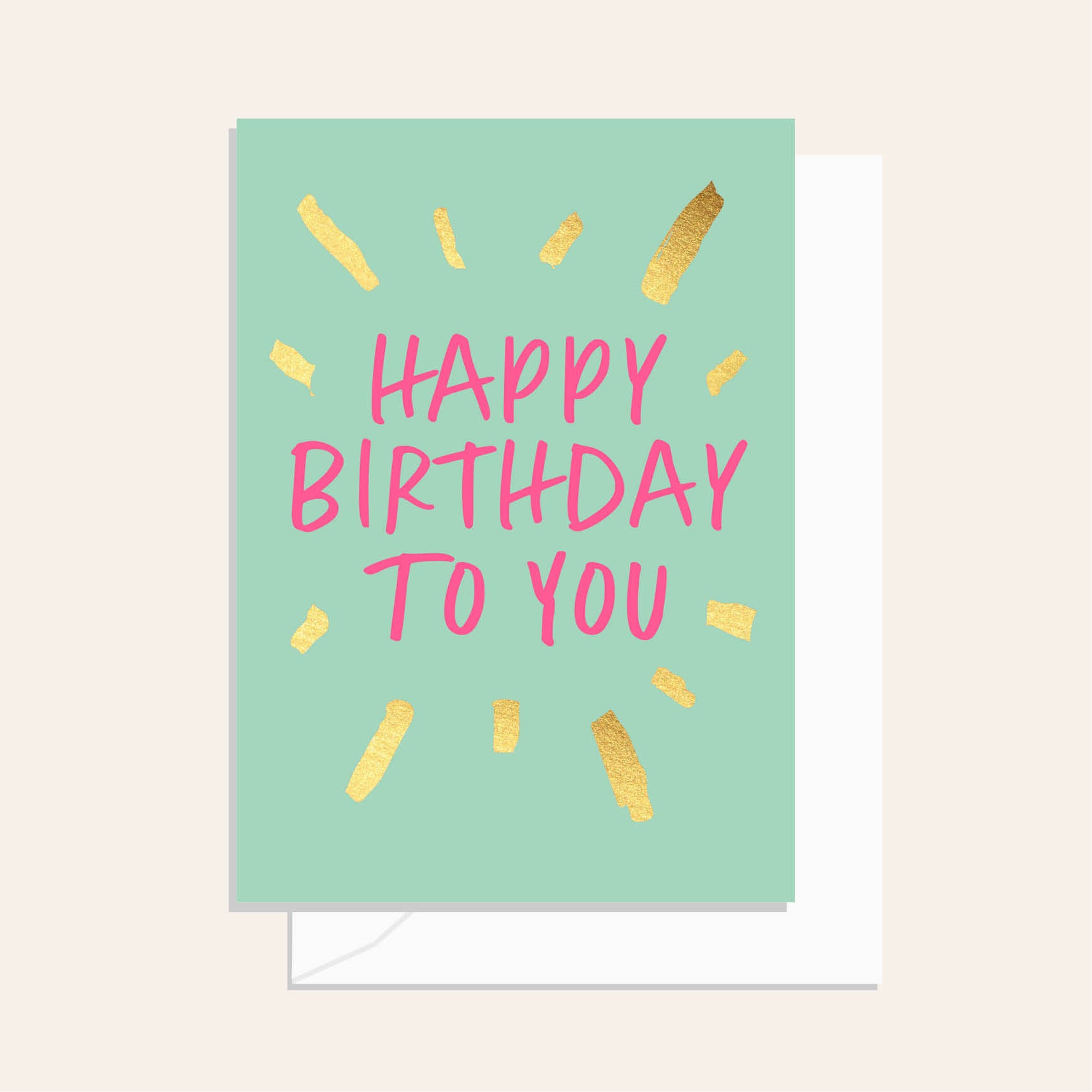 Sparkler Birthday Mint Greeting Card