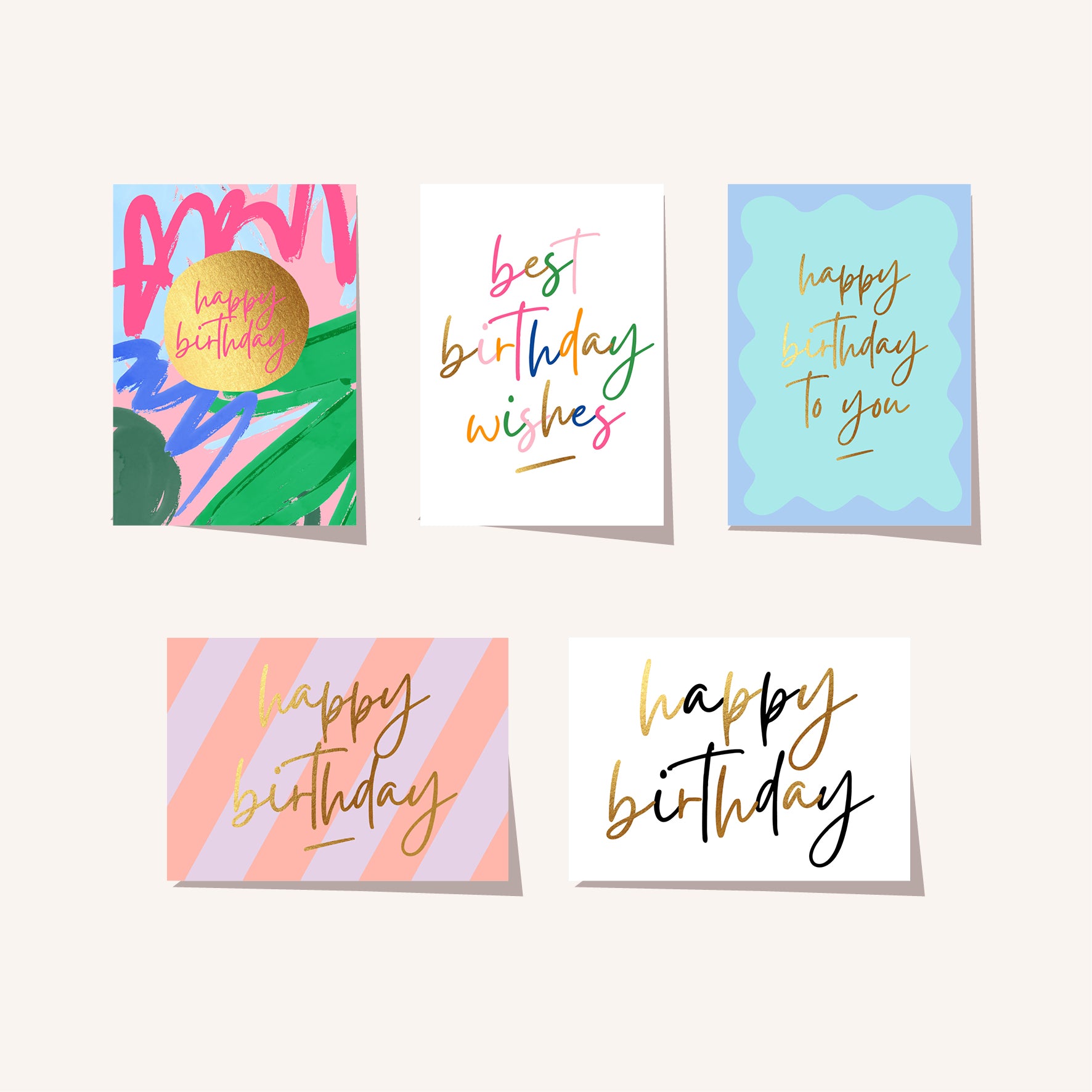 Birthday Assorted Pack of 5 Cards