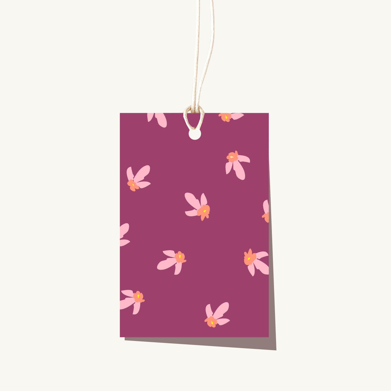 Wildflower Burgundy Tag