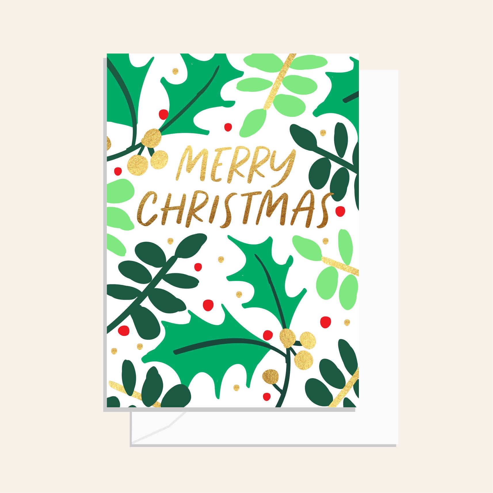 Merry Christmas Foliage Card