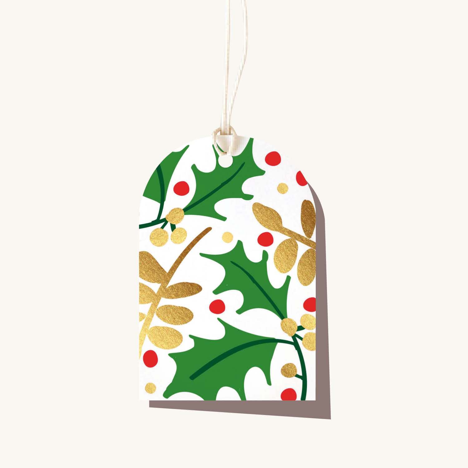 Christmas Holly Gift Tag