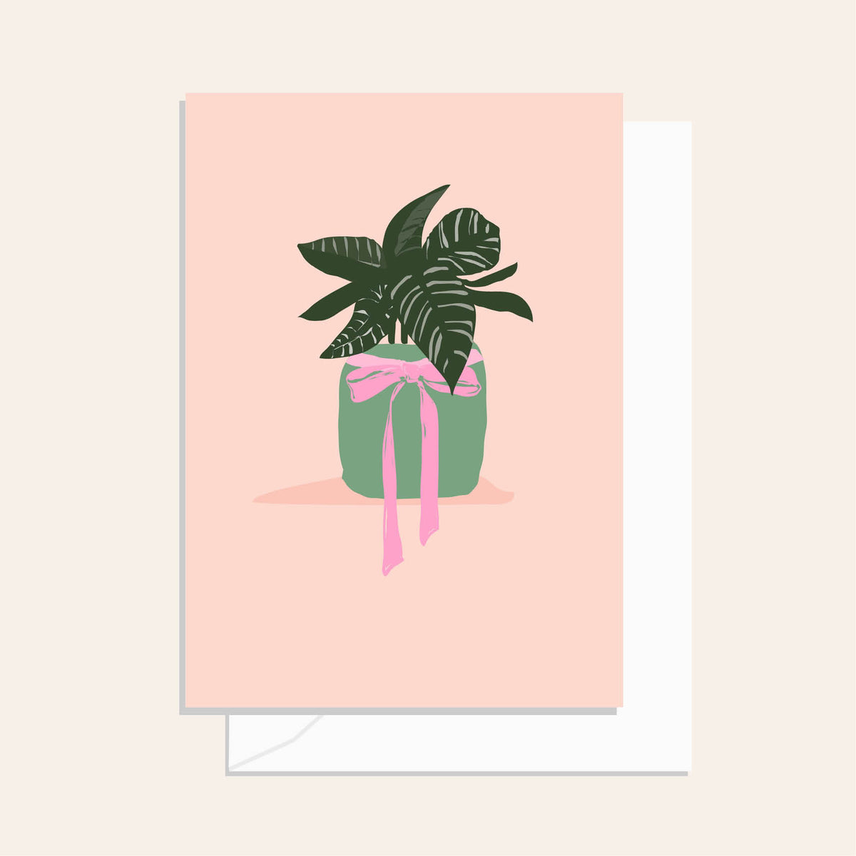Pinstripe Plant Greeting Card