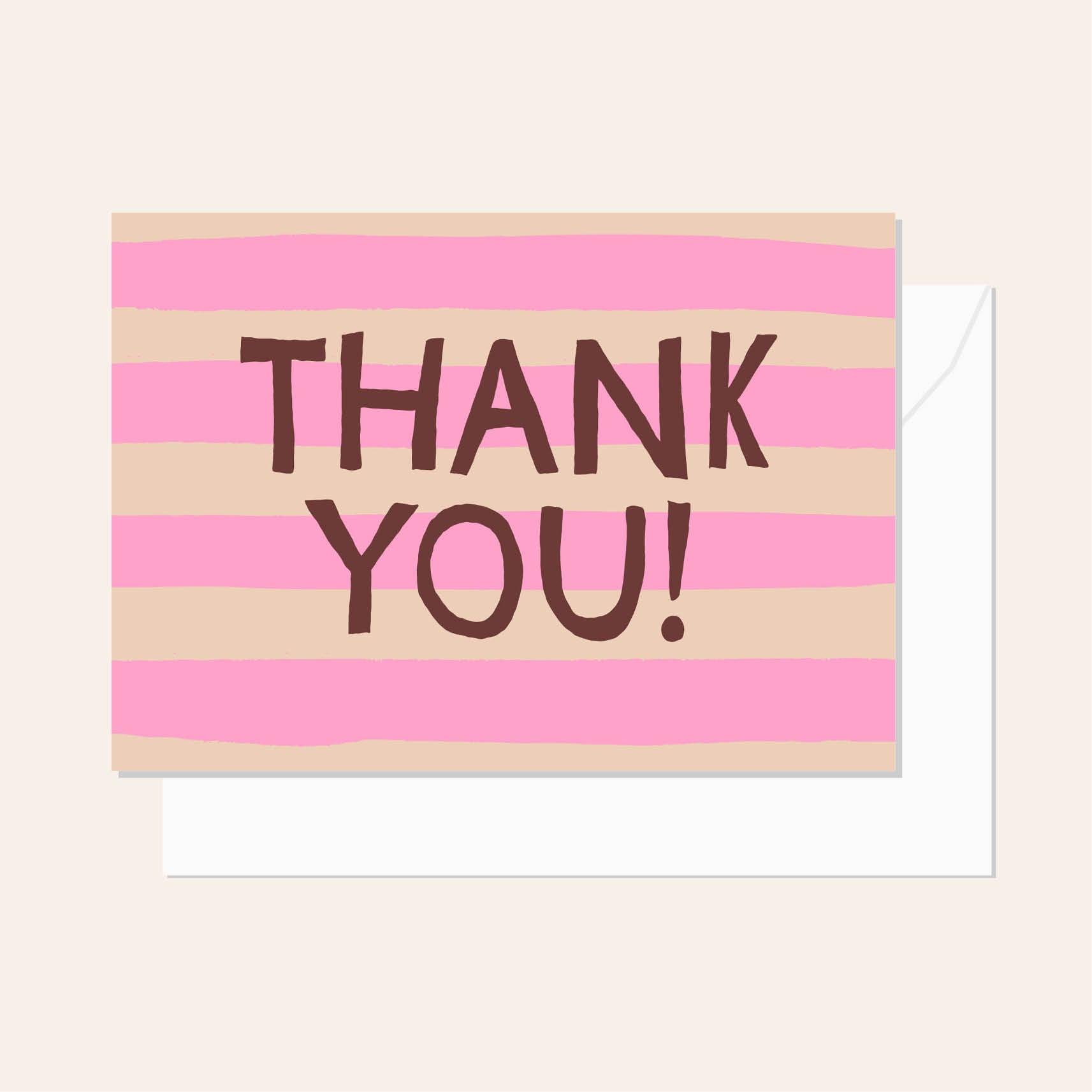 Beach Club Thank You Stripe