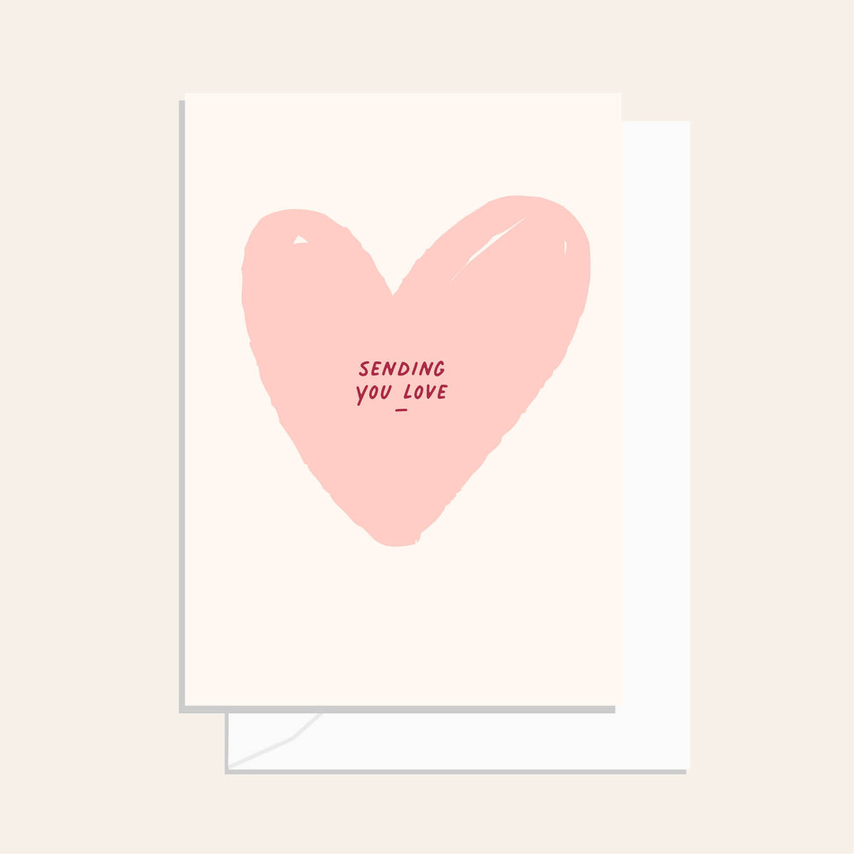 Sending You Love Heart Greeting Card