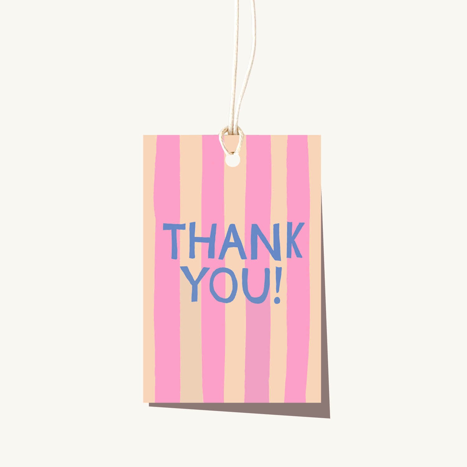 Stripe Thank You Tag