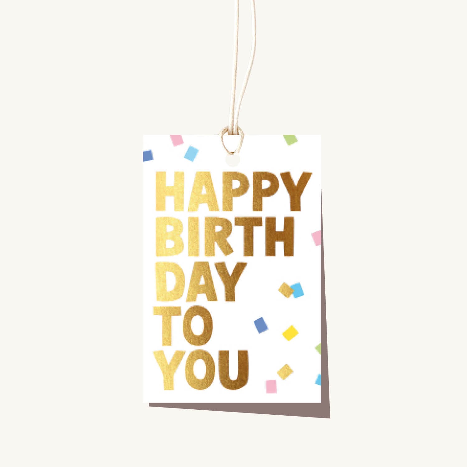 Happy Birthday Confetti Tag