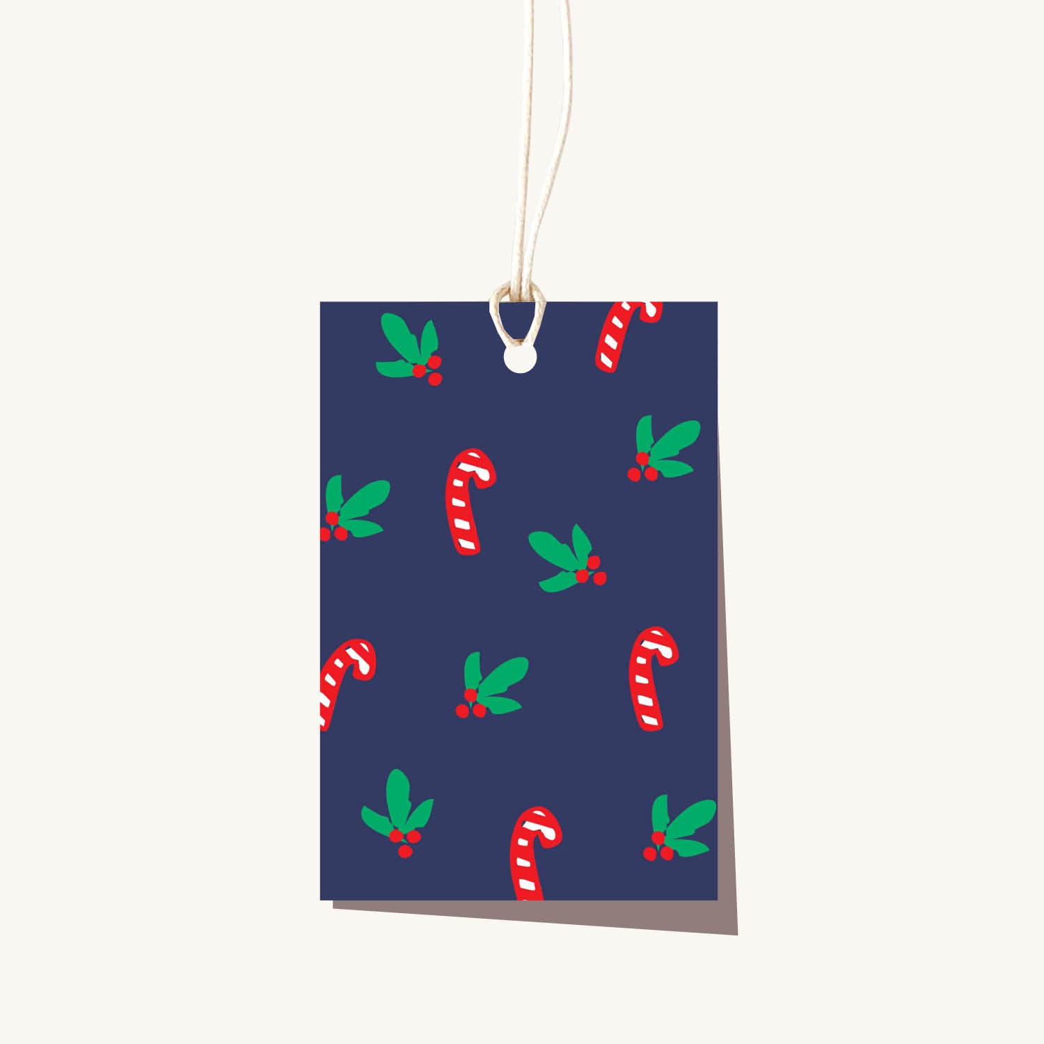 Candy Cane Gift Tag