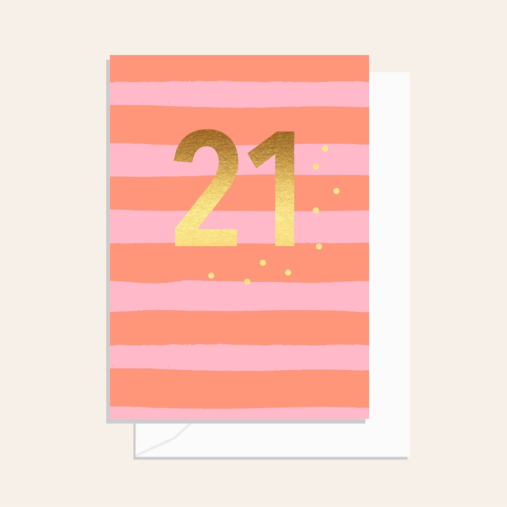 21st Stripe Peach
