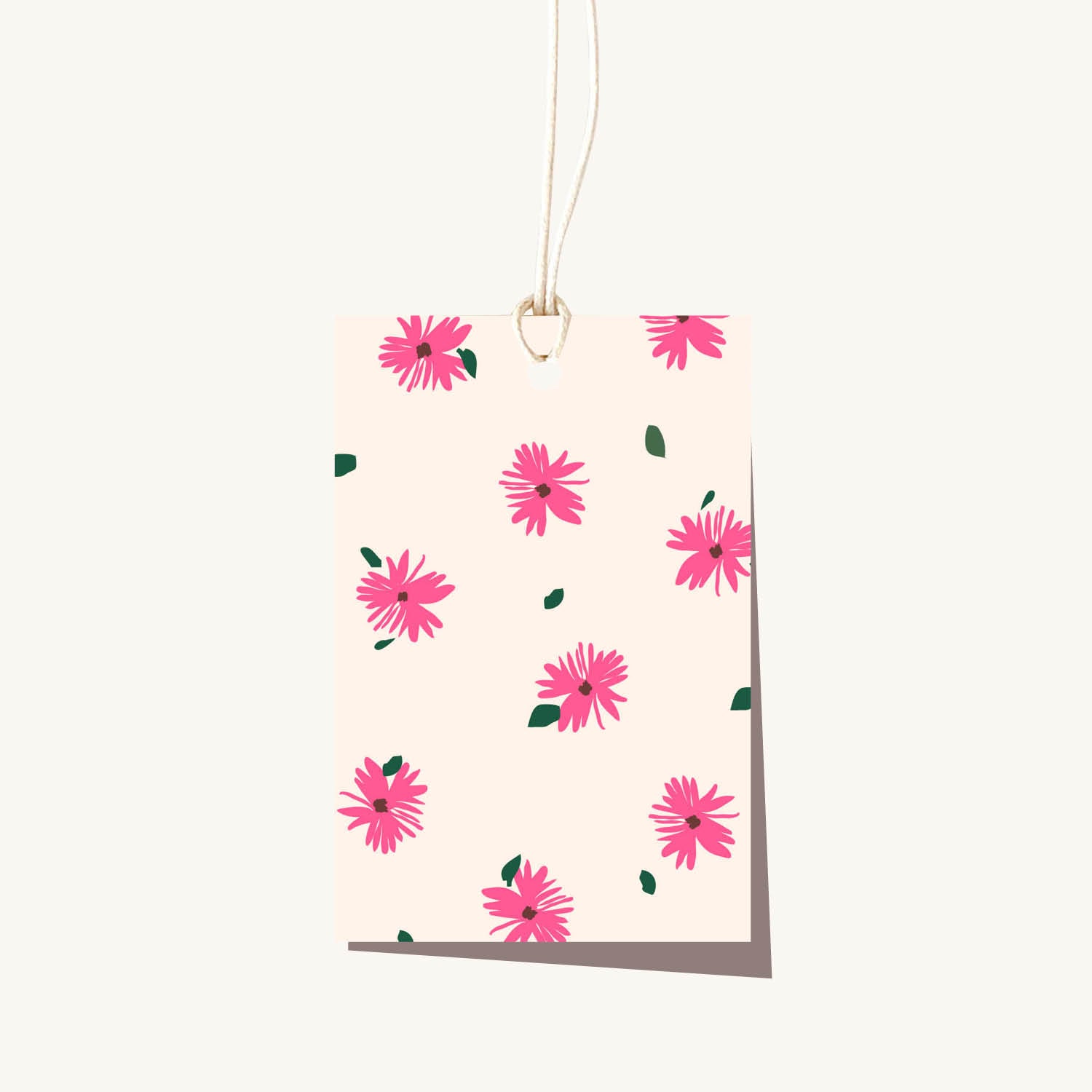 Wildflower Daisy Pink Tag