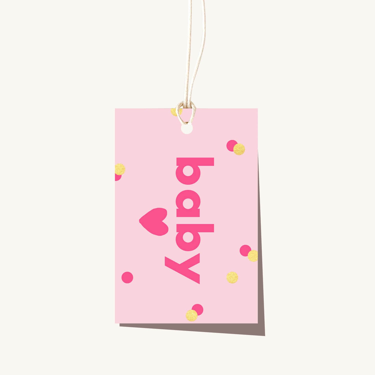 Baby Confetti Pink Tag