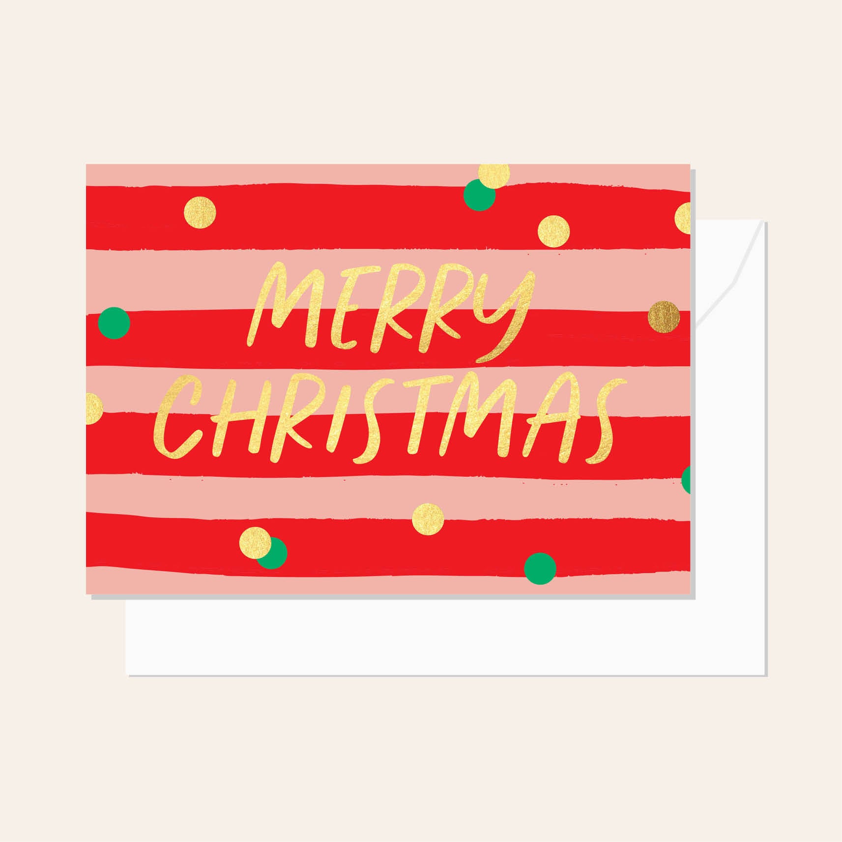 Merry Christmas Stripe Card