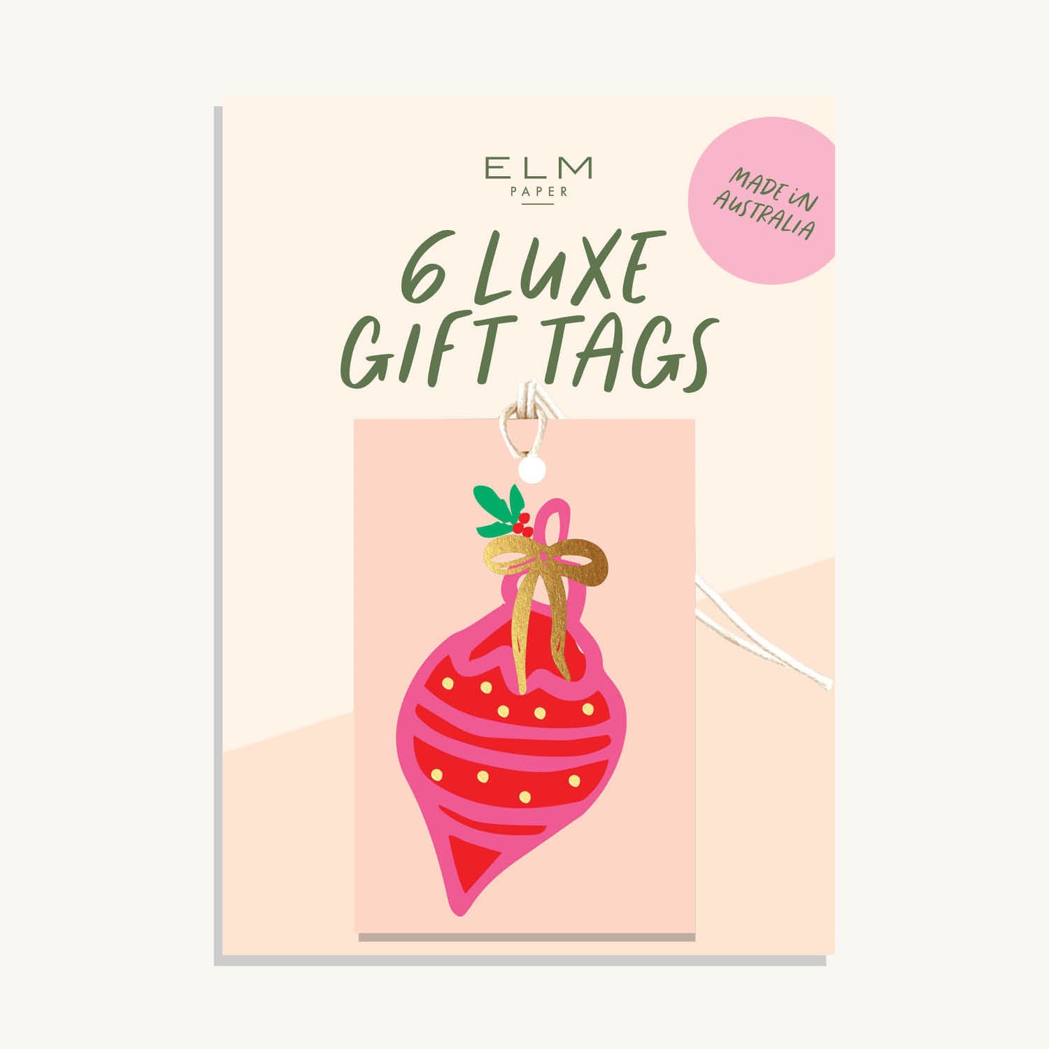 Pack of 6 Festive Deco Tags