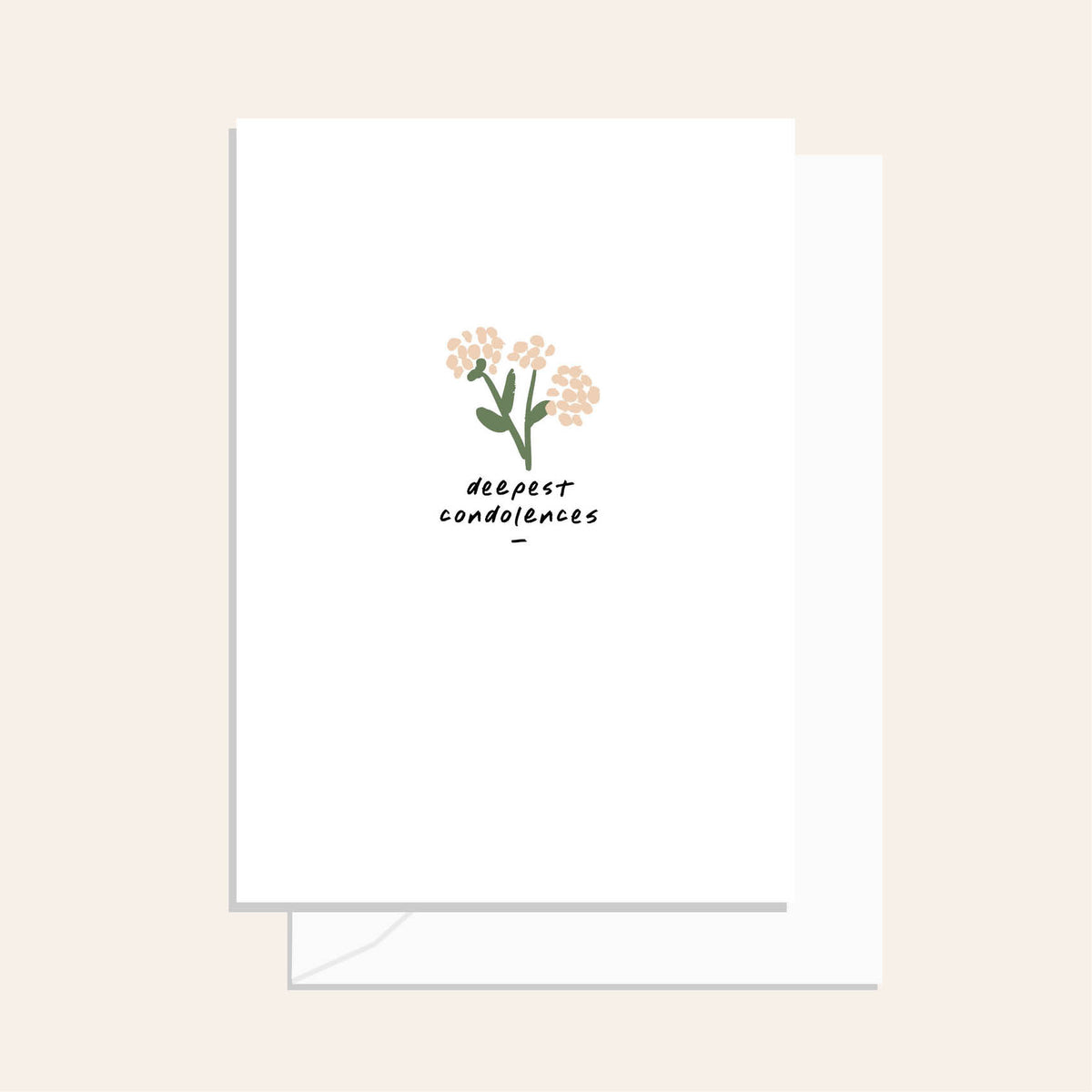 Flower Deepest Condolences  Greeting Card
