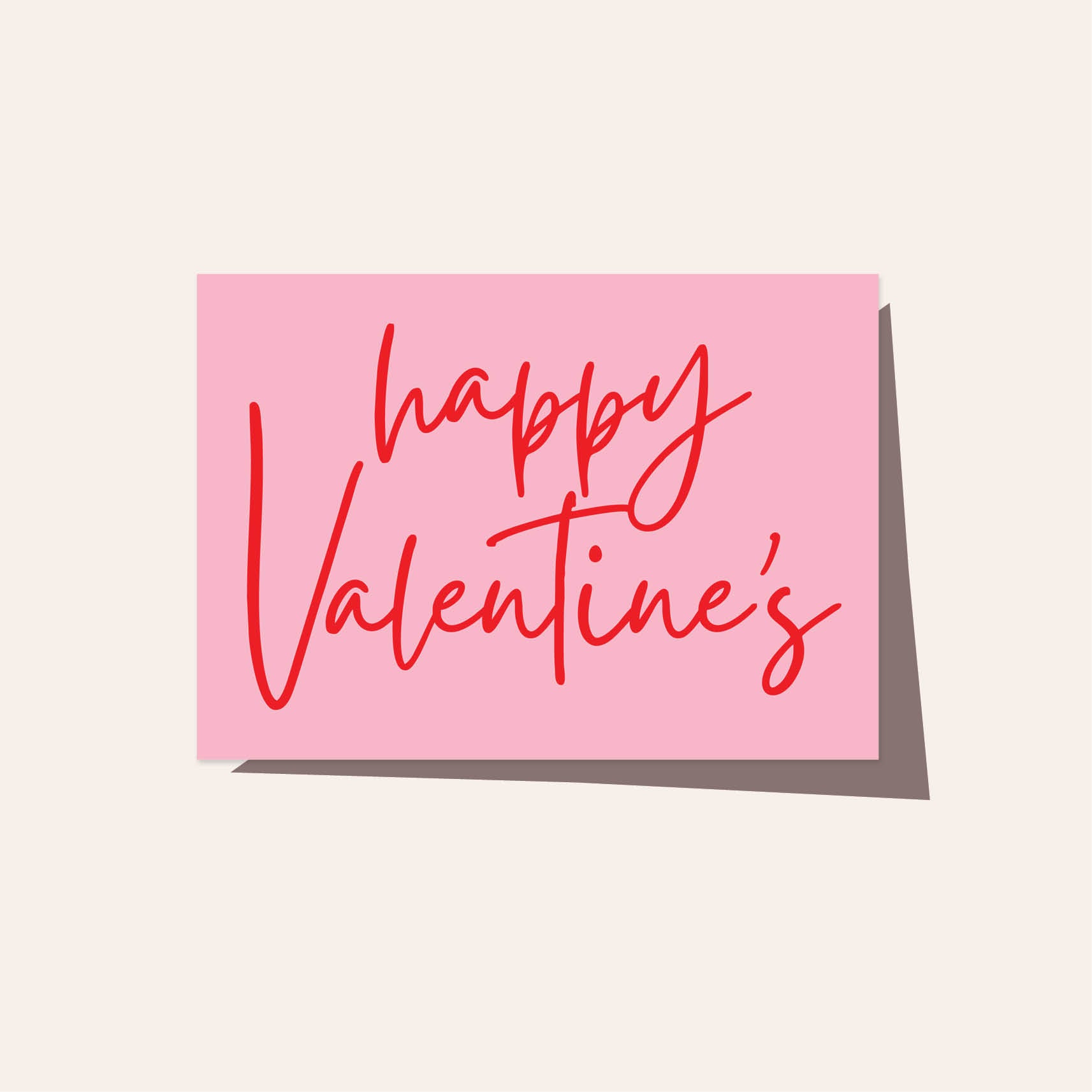 Happy Valentine's Script Pink