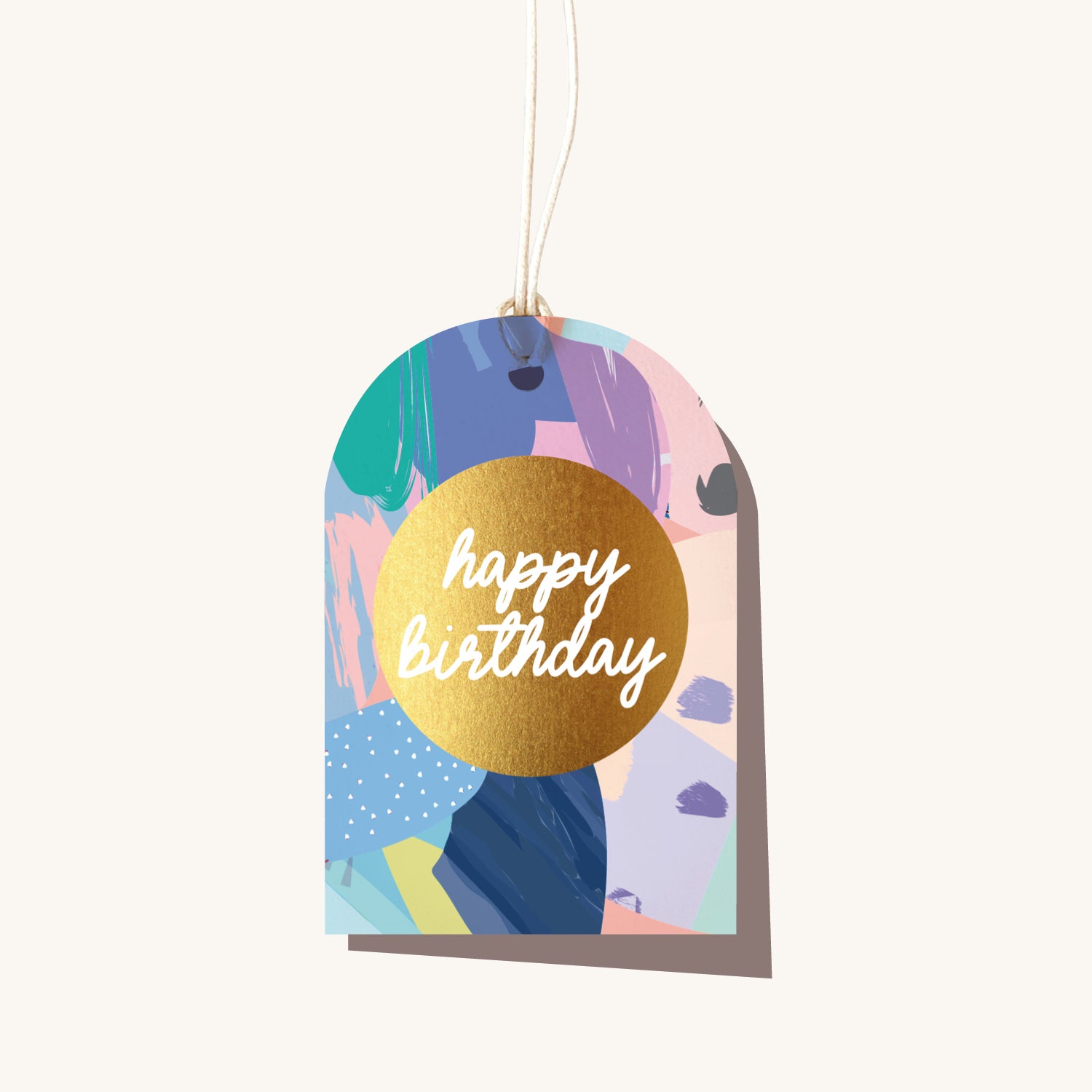 Painty Birthday Gift Tag