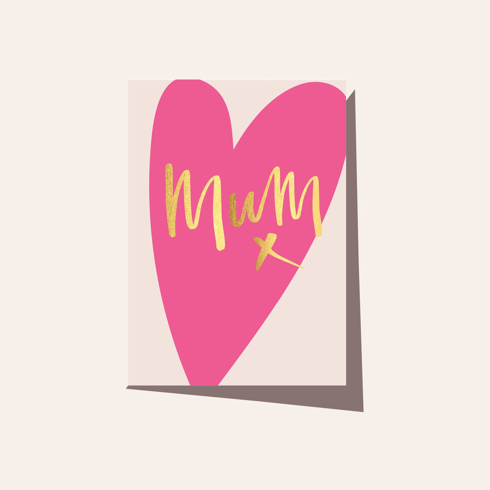 Mum Pink Heart Card
