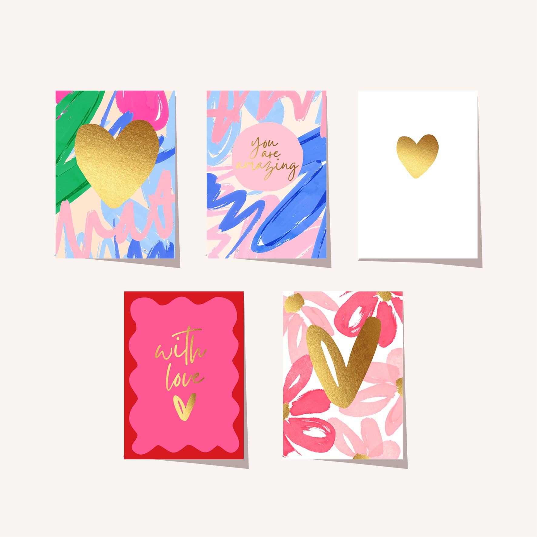 With Love Assorted Pack of 5 Cards