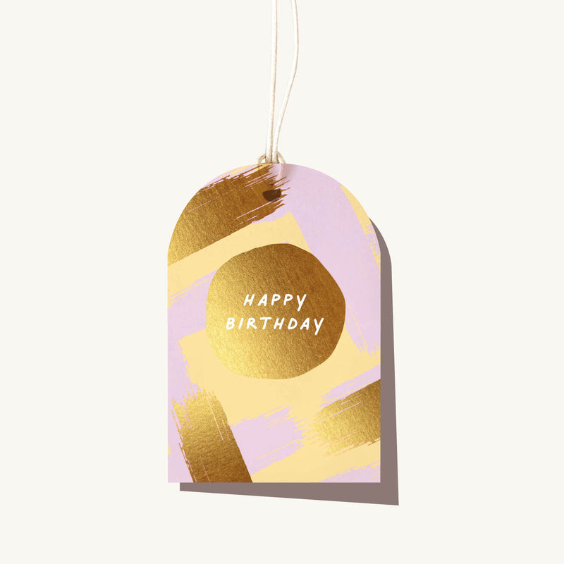 Lemon Birthday Brushy Gift Tag