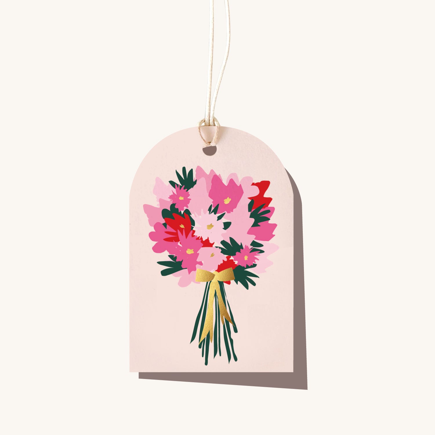 Flower Bunch Pink Gift Tag